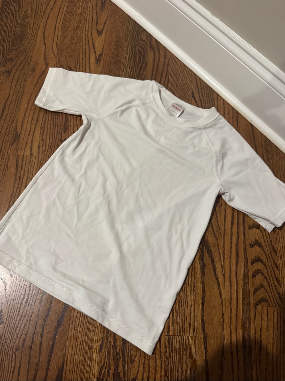 Hanna Andersson Kids White Short-Sleeve Swim Rashguard